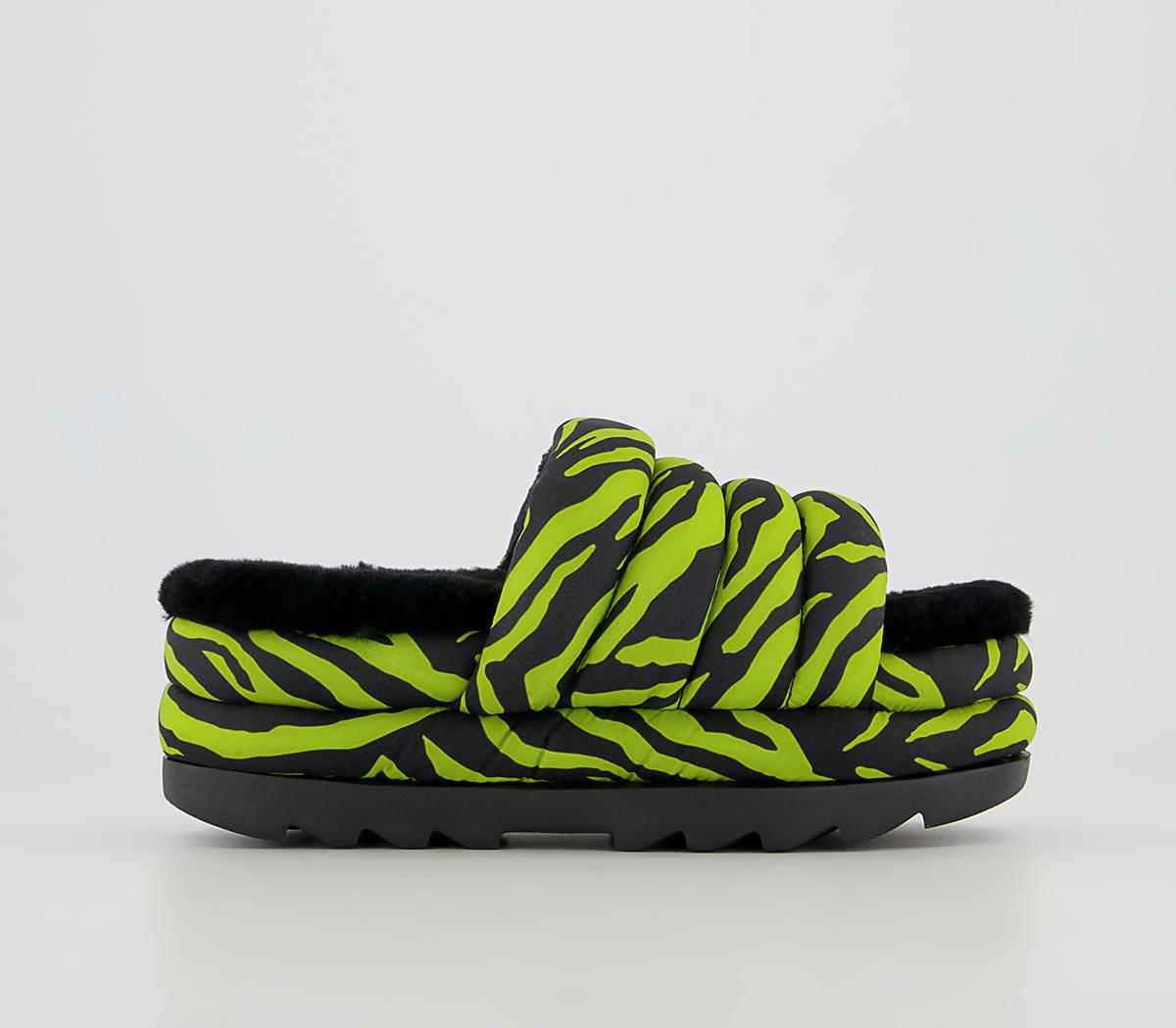 UGG Maxi Slide Sandals UGG Maxi Slide Sandals Key Lime Tiger Print