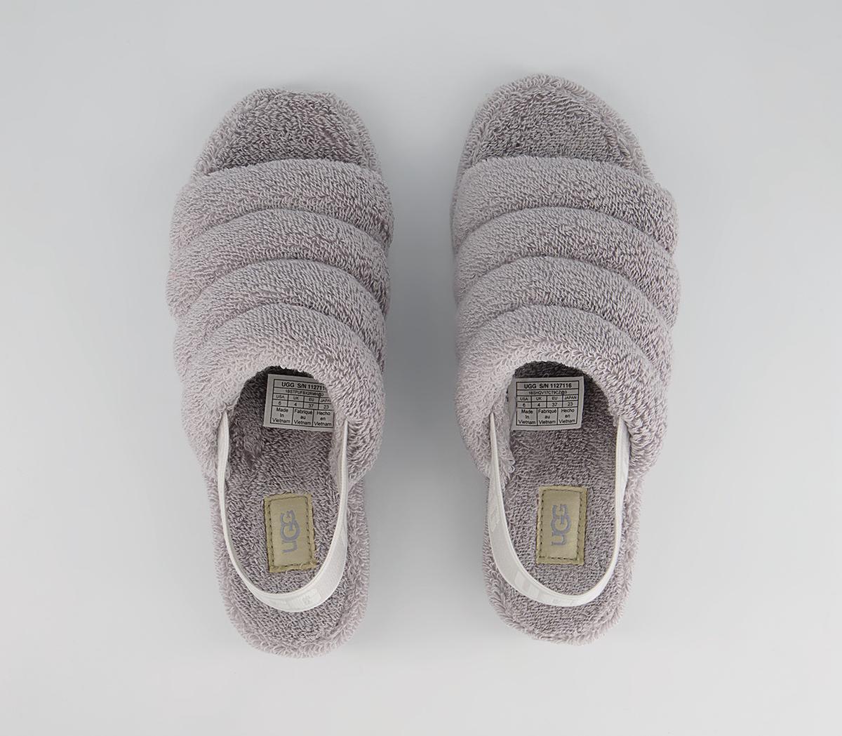 UGG Fluff Yeah Terry Slides UGG Fluff Yeah Terry Slides Metal Grey