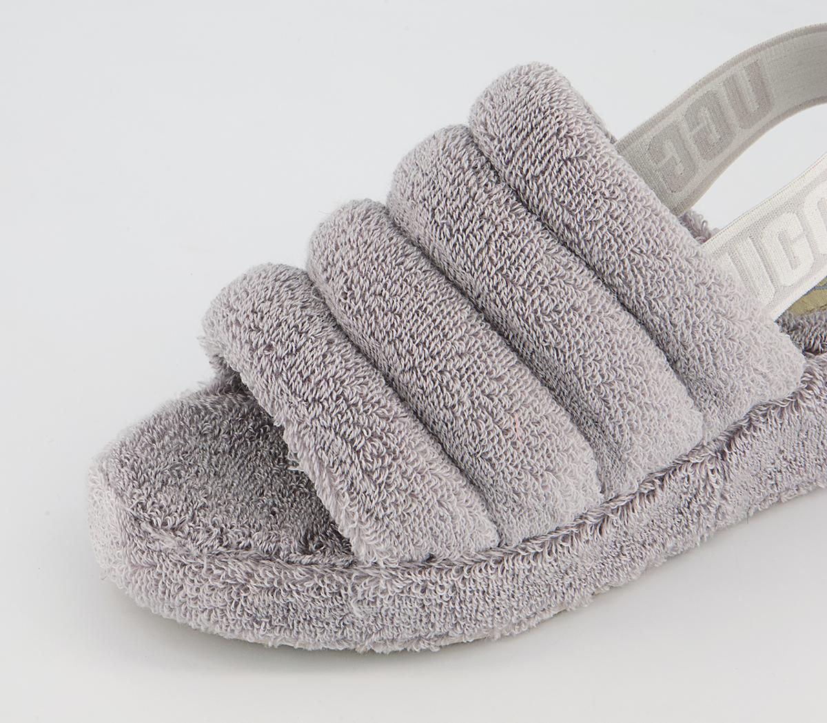 UGG Fluff Yeah Terry Slides UGG Fluff Yeah Terry Slides Metal Grey