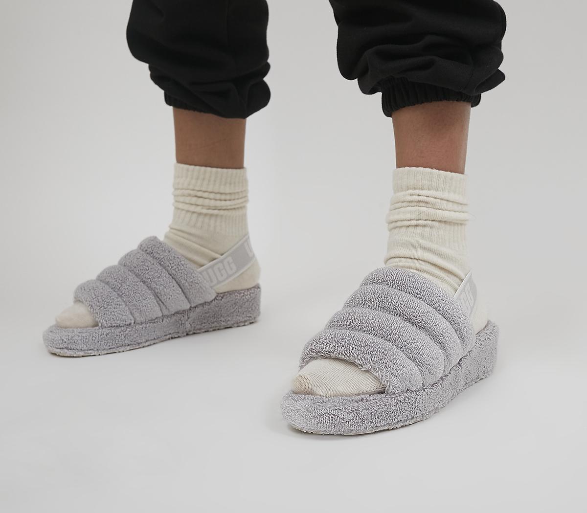 Ugg fluff 2025 yeah slide grey