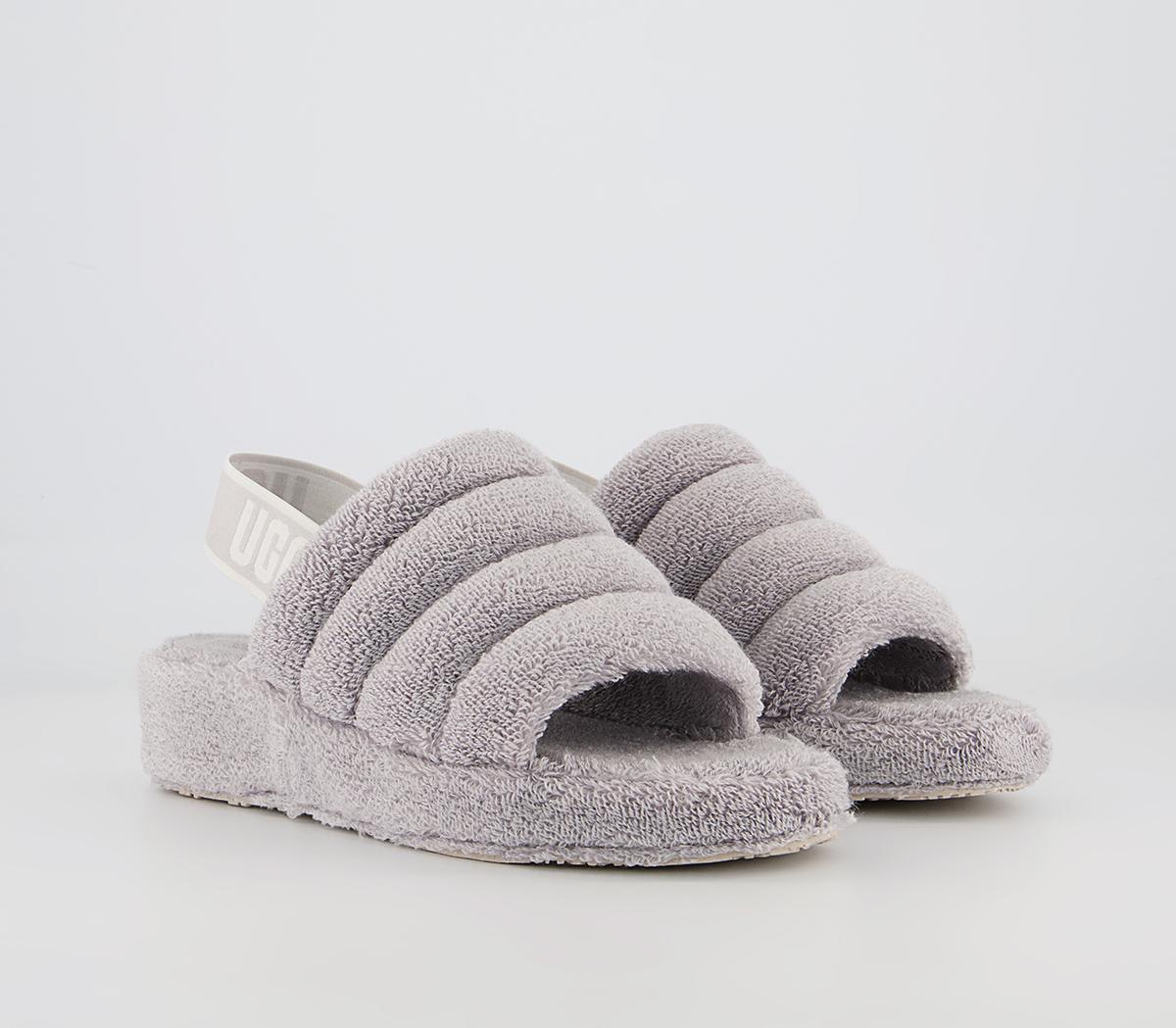 UGG Fluff Yeah Terry Slides UGG Fluff Yeah Terry Slides Metal Grey