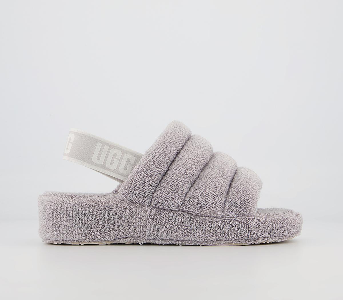 UGG Fluff Yeah Terry Slides UGG Fluff Yeah Terry Slides Metal Grey