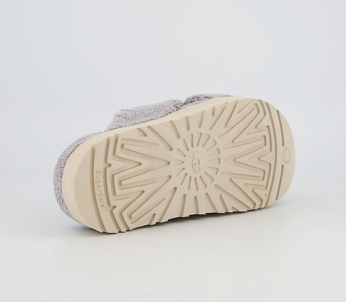 UGG Fuzz Sugar Terry Cross Slides UGG Fuzz Sugar Terry Cross Slides Metal Grey