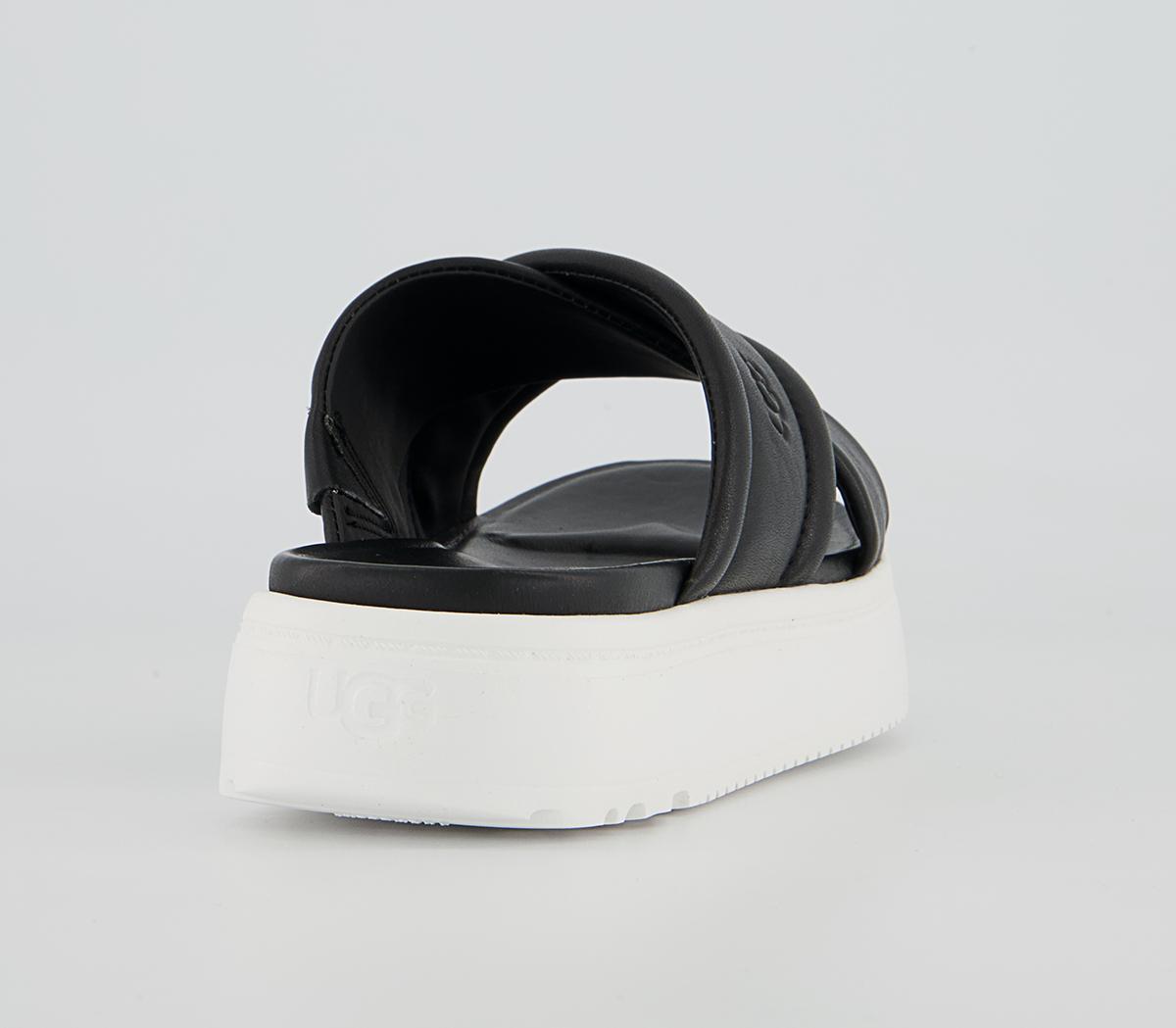UGG Zayne Crossband Slides UGG Zayne Crossband Slides Black Leather