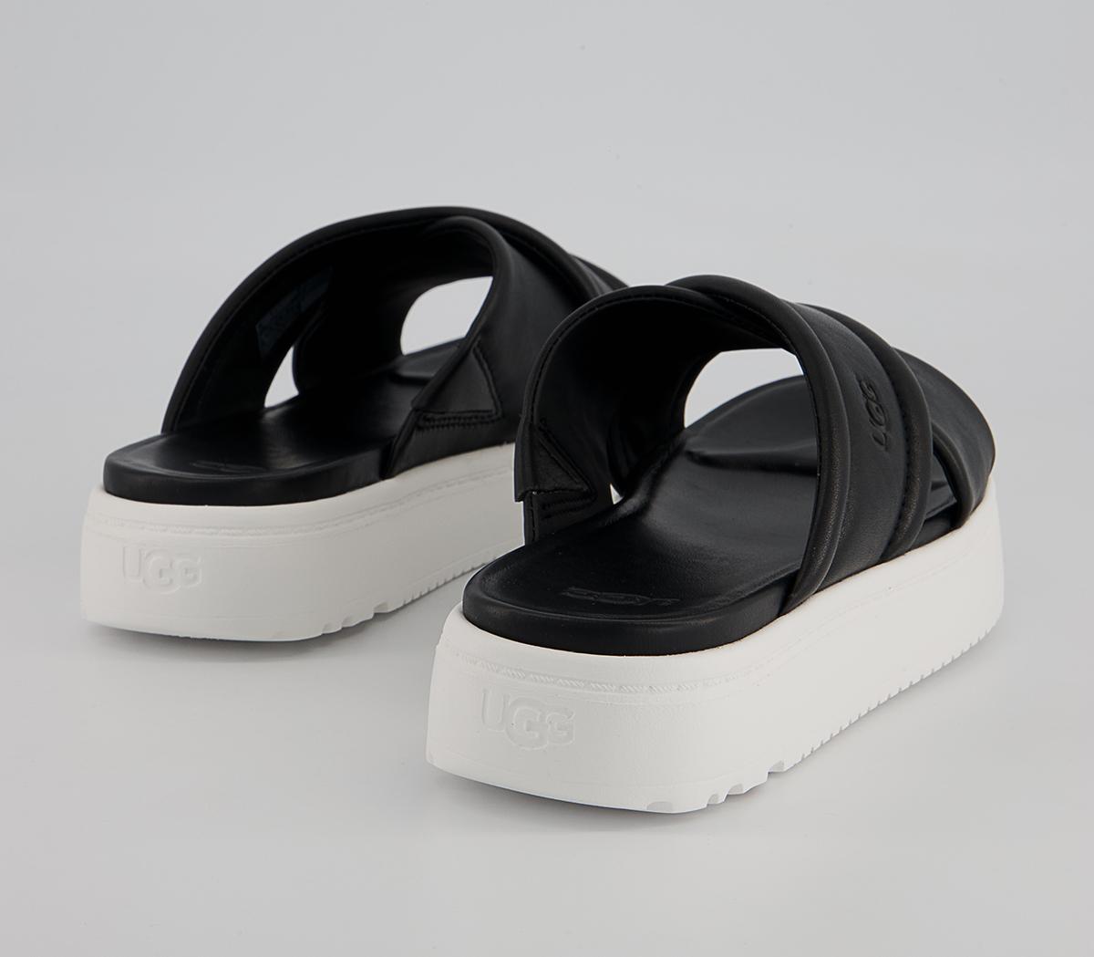 UGG Zayne Crossband Slides UGG Zayne Crossband Slides Black Leather