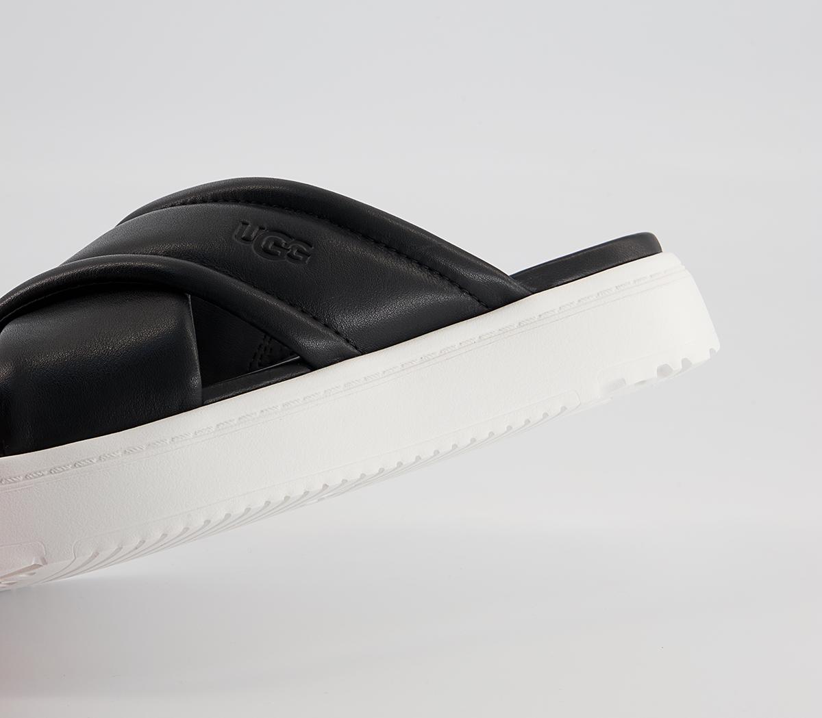 UGG Zayne Crossband Slides UGG Zayne Crossband Slides Black Leather
