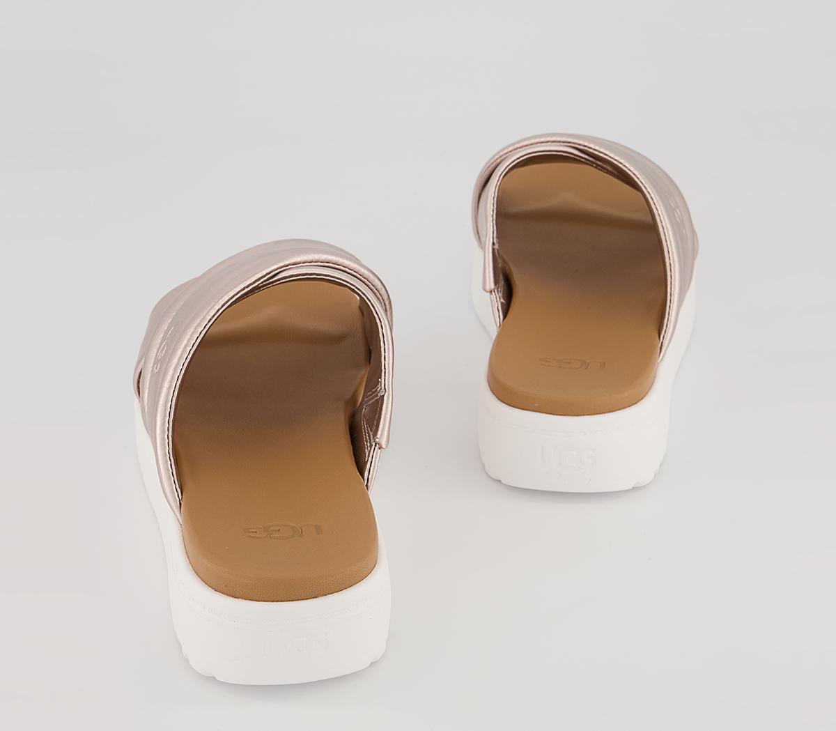 UGG Zayne Crossband Slides UGG Zayne Crossband Slides Rose Gold Metallic
