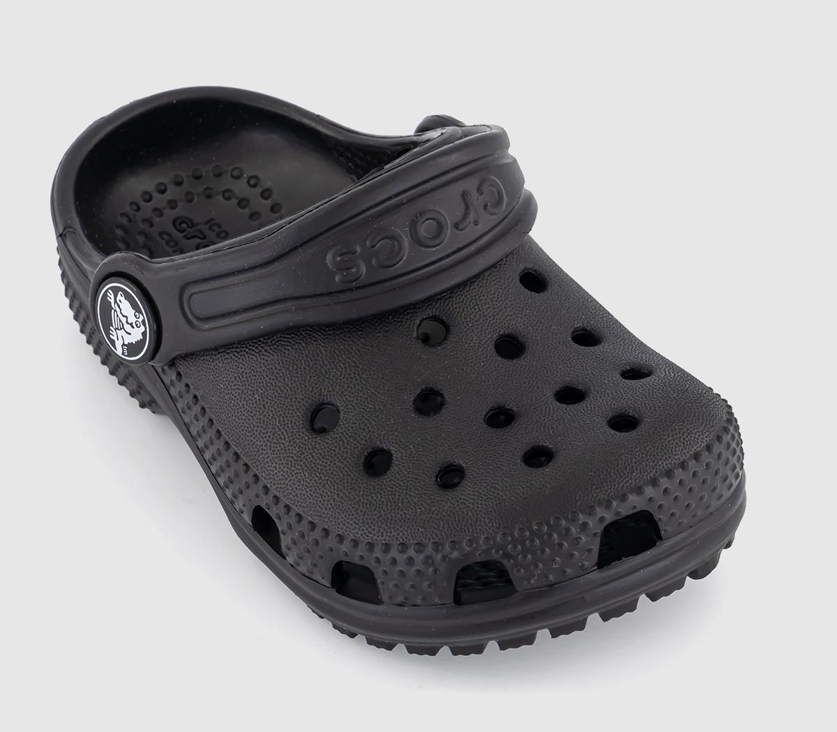 Crocs Classic Kids Clogs Black - Infant Trainers & Shoes