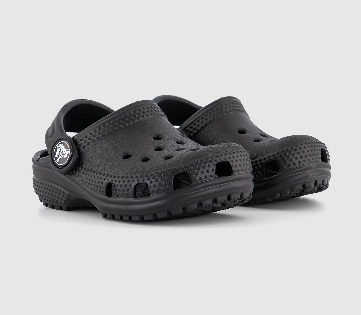 Crocs Classic Kids Clogs Black Synthetic, 6 Infant