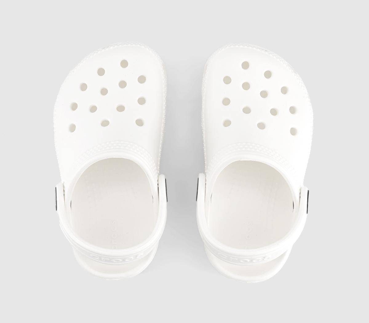 Crocs Classic Kids Clogs White - Infant Trainers & Shoes