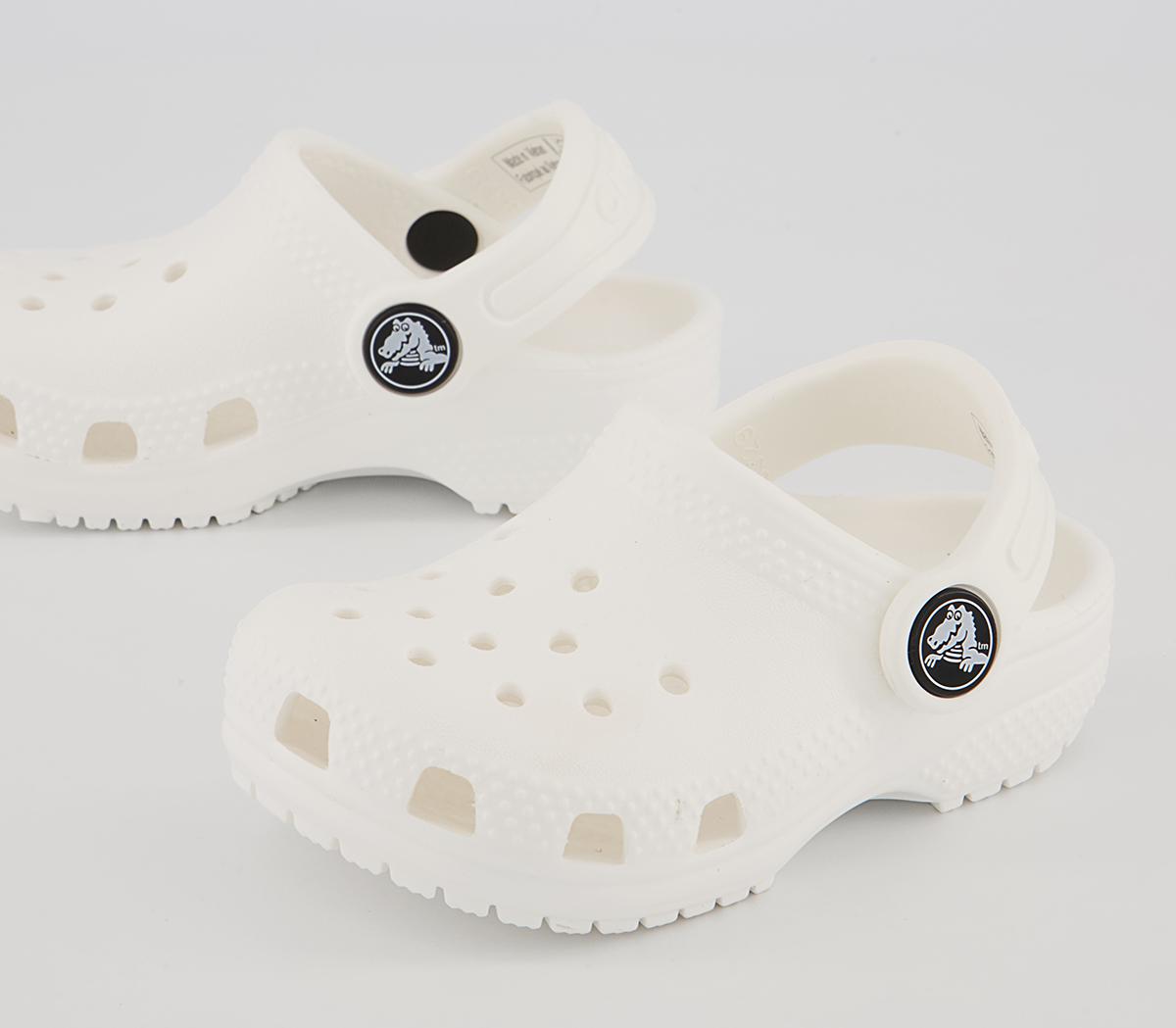 Crocs Classic Kids Clogs White - Infant Trainers & Shoes