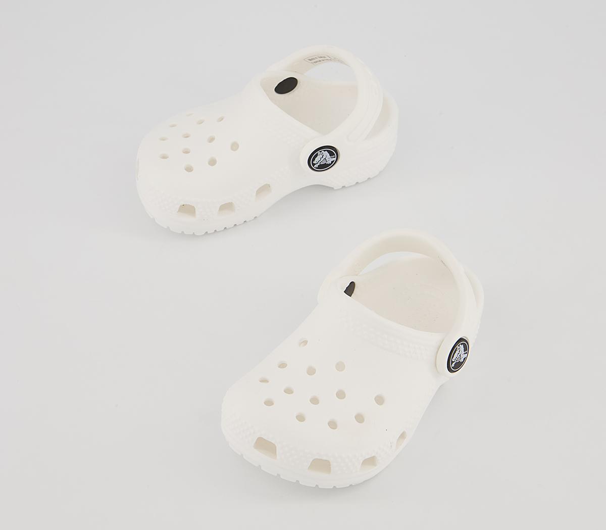 Crocs Classic Kids Clogs White - Infant Trainers & Shoes