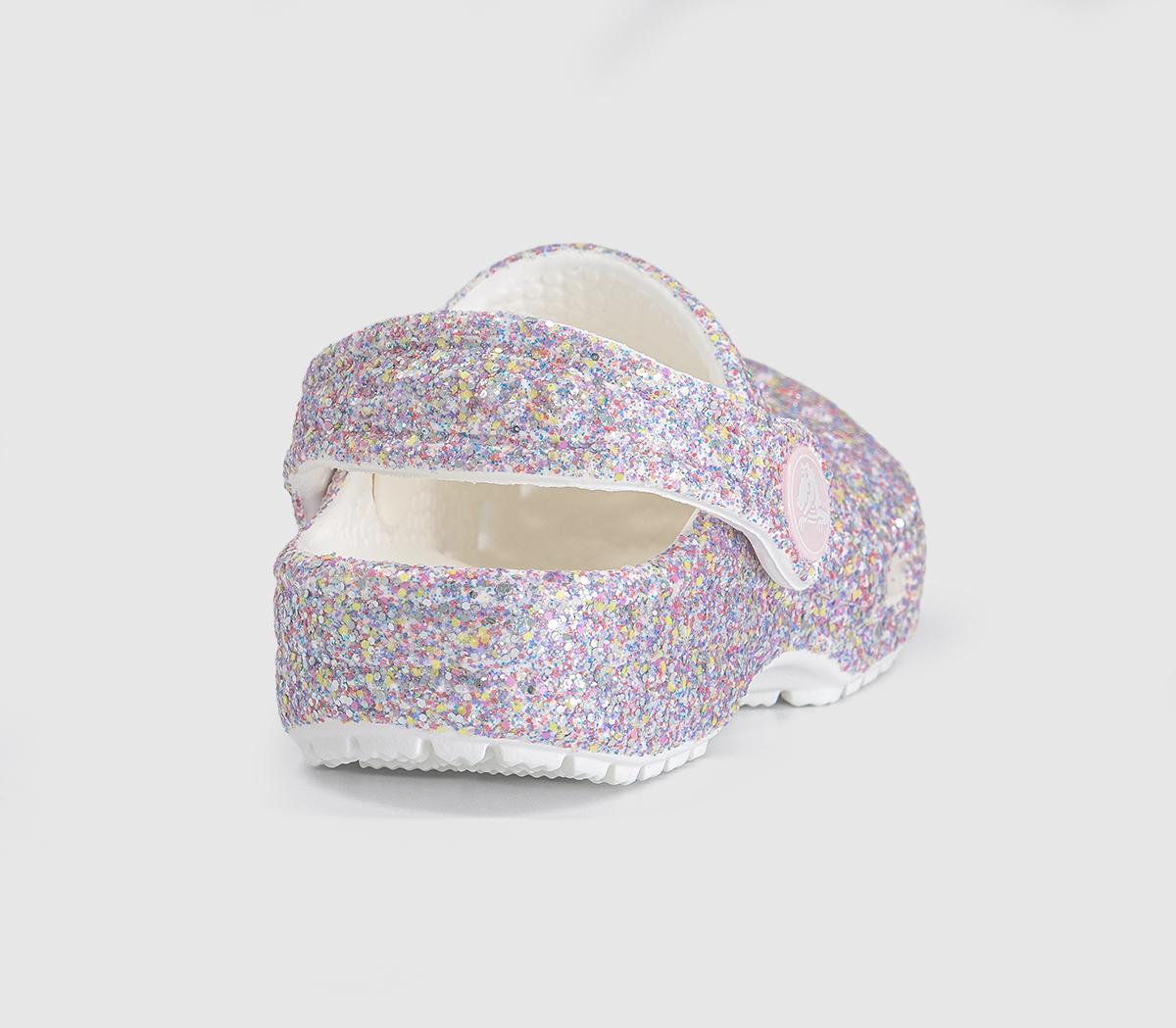 CrocsClassic Clogs ToddlerWhite Glitter