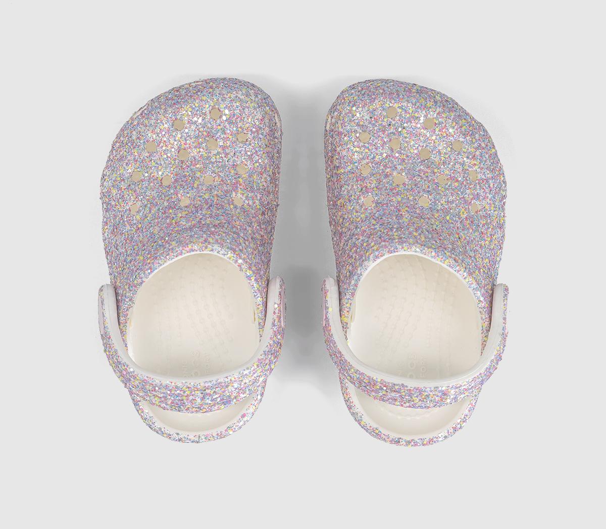 CrocsClassic Clogs ToddlerWhite Glitter