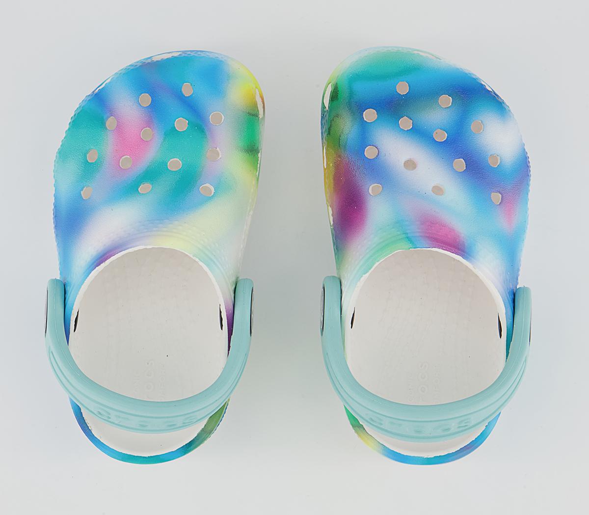 Crocs Classic Kids Clogs Crocs Classic Kids Clogs Solarized White Multi