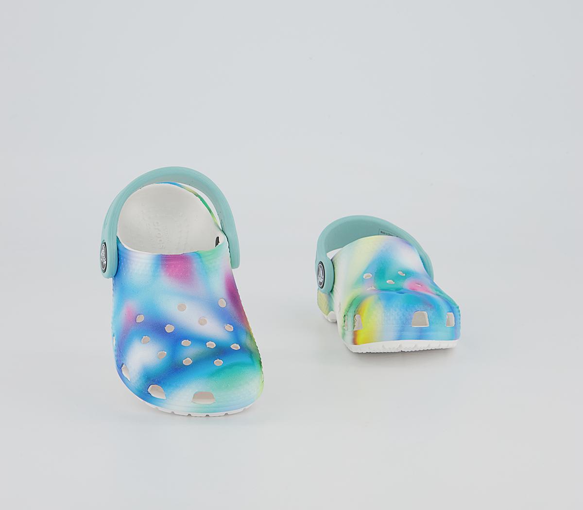 Crocs Classic Kids Clogs Crocs Classic Kids Clogs Solarized White Multi