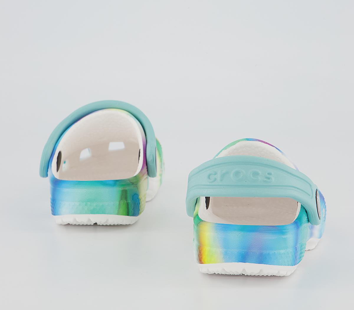 Crocs Classic Kids Clogs Crocs Classic Kids Clogs Solarized White Multi