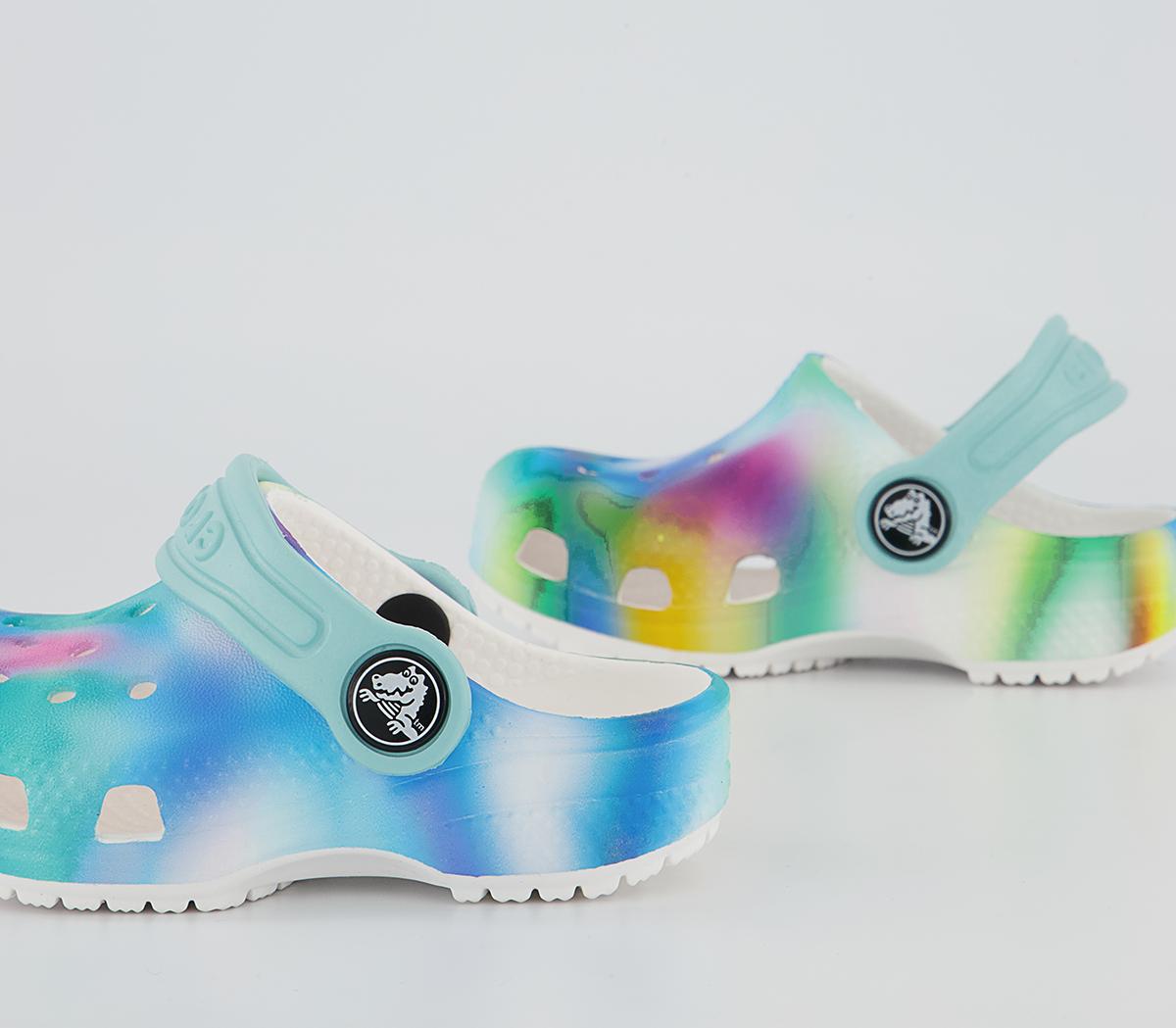 Crocs Classic Kids Clogs Crocs Classic Kids Clogs Solarized White Multi
