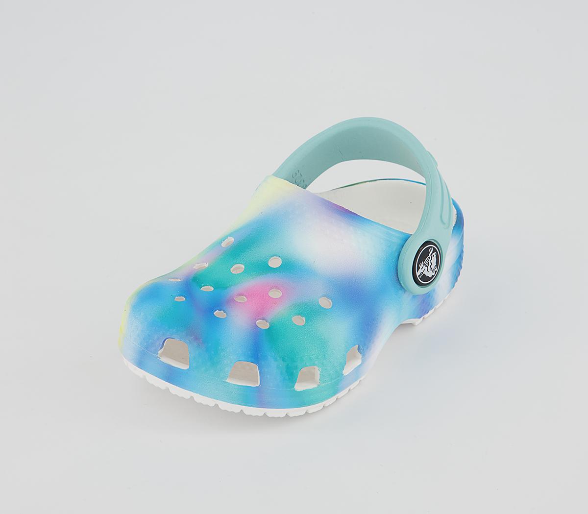 Crocs Classic Kids Clogs Crocs Classic Kids Clogs Solarized White Multi