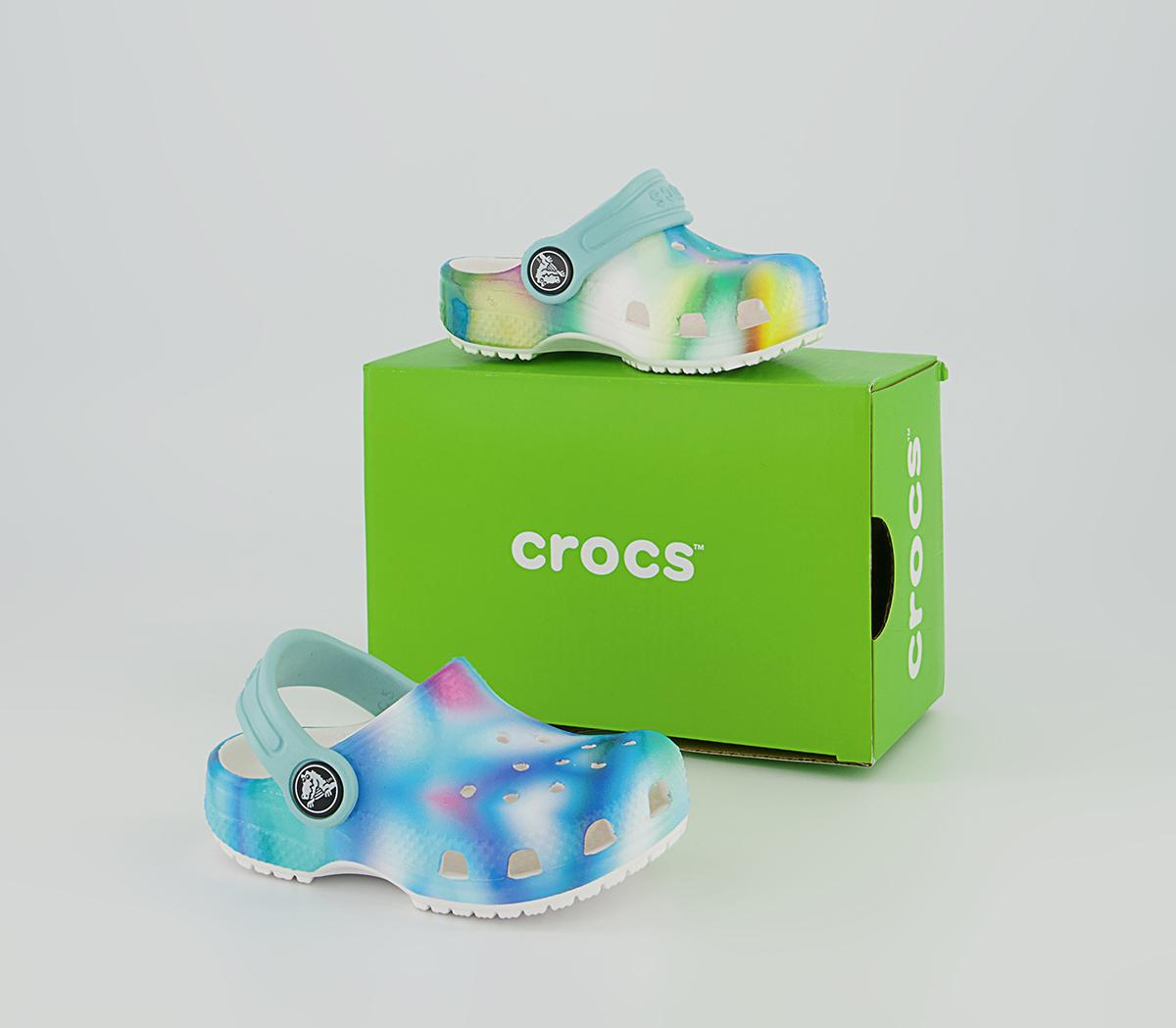 Crocs Classic Kids Clogs Crocs Classic Kids Clogs Solarized White Multi