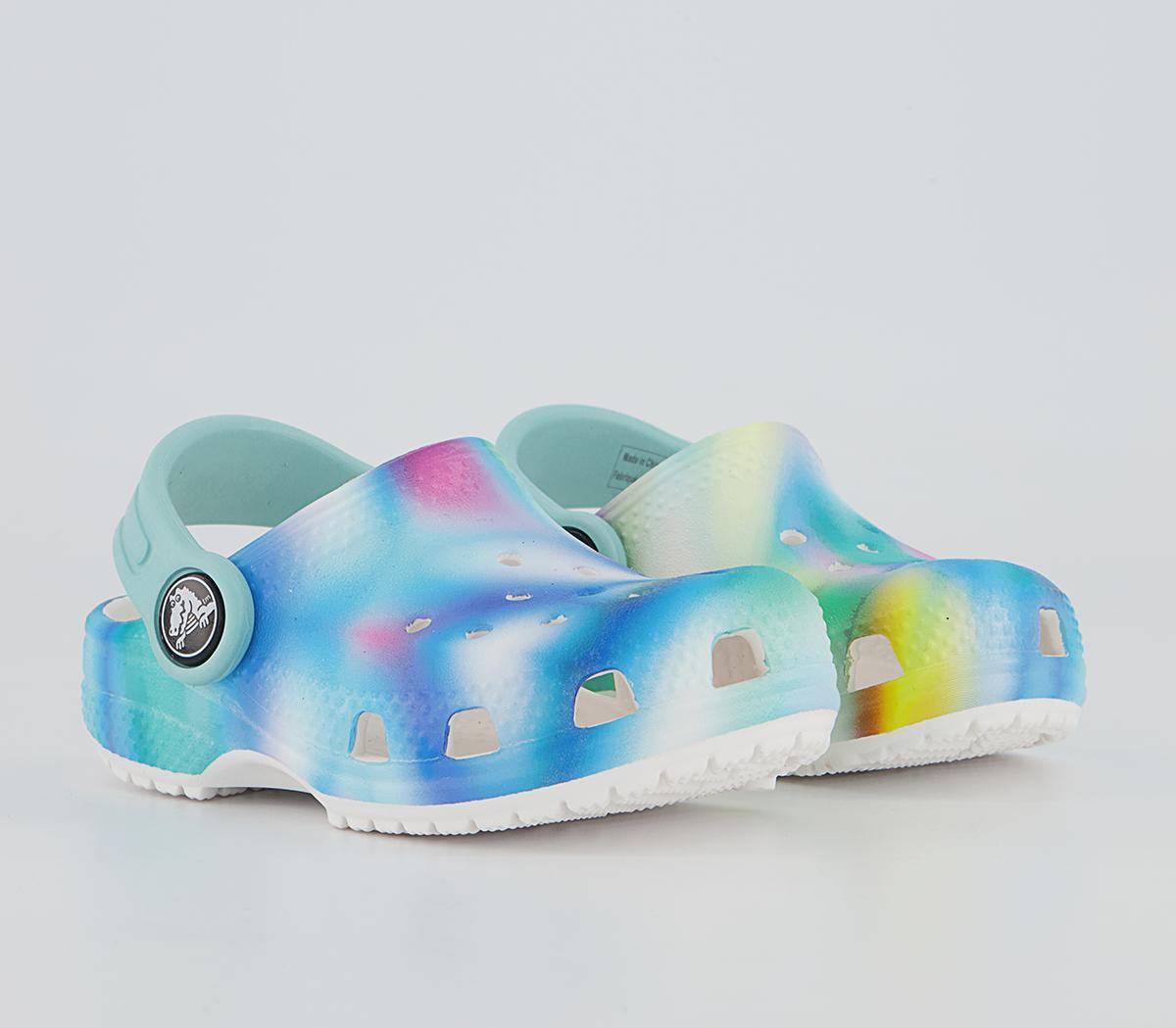 Crocs Classic Kids Clogs Crocs Classic Kids Clogs Solarized White Multi