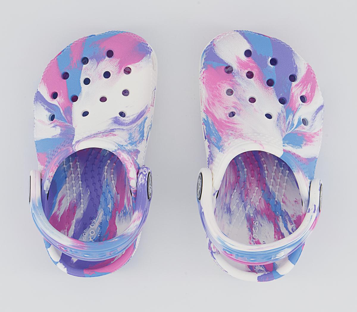 Crocs Classic Toddler Clogs Crocs Classic Toddler Clogs White Pink Marble