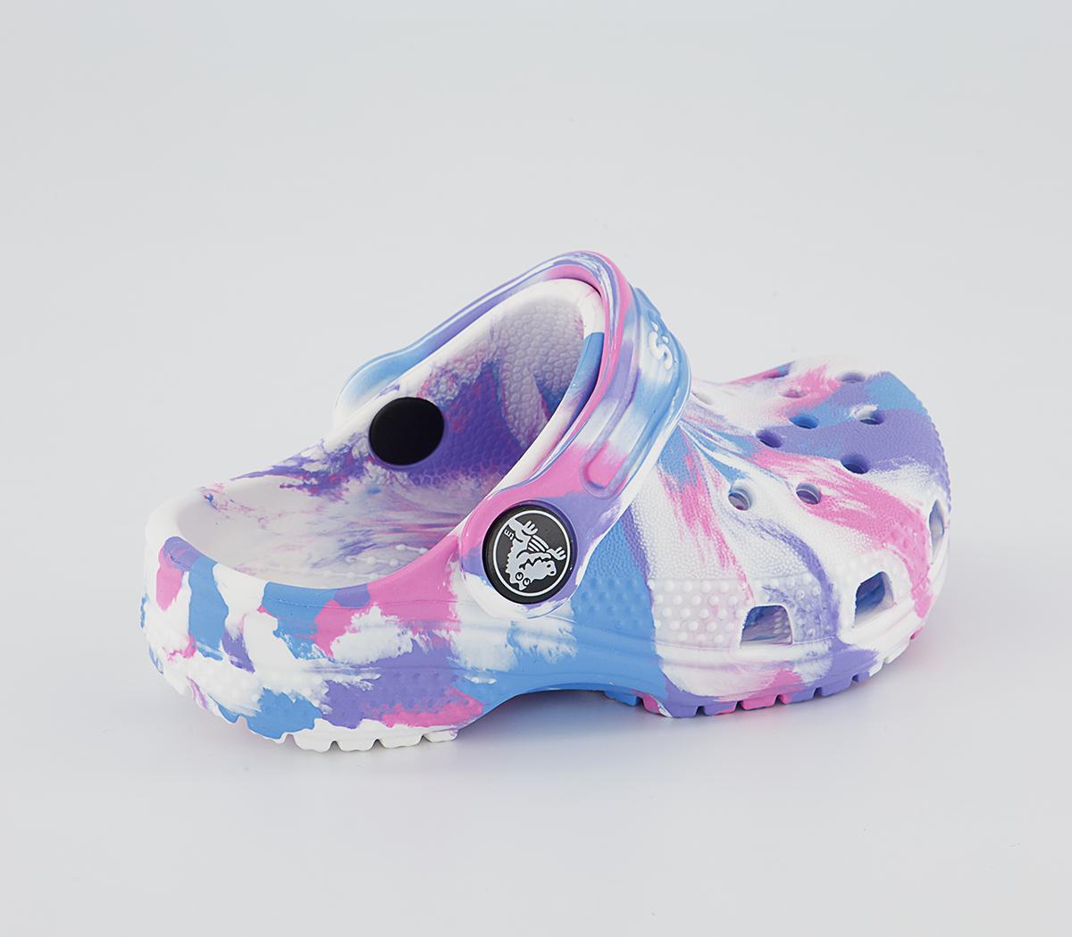 Crocs Classic Toddler Clogs Crocs Classic Toddler Clogs White Pink Marble