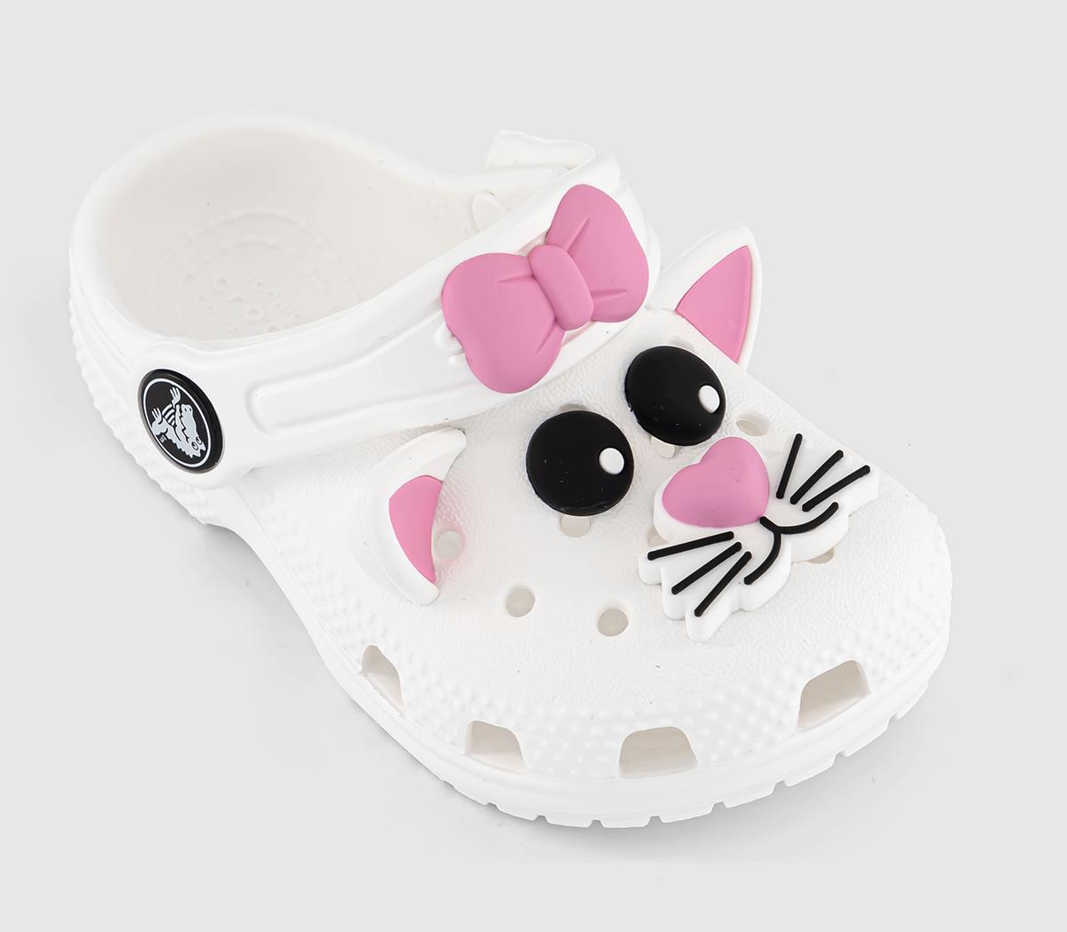 CrocsClassic Toddler Clog CrocsClassic Toddler ClogCat White Pink Tweed