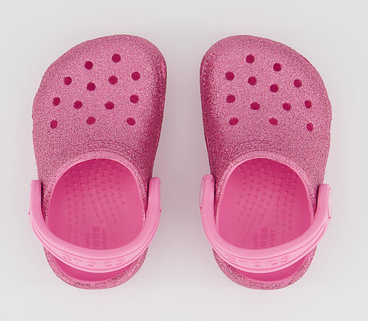 Crocs Classic Toddler Clogs Crocs Classic Toddler Clogs Glitter Pink Lemonade