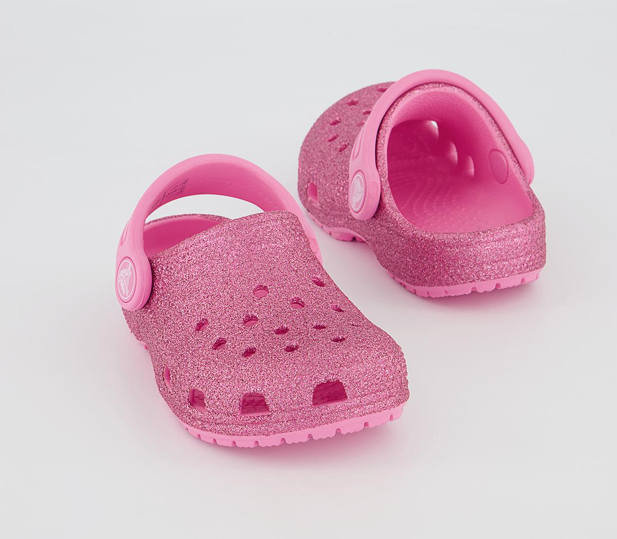 Crocs Classic Toddler Clogs Crocs Classic Toddler Clogs Glitter Pink Lemonade
