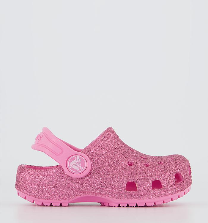 Crocs Classic Toddler Clogs Glitter Pink Lemonade