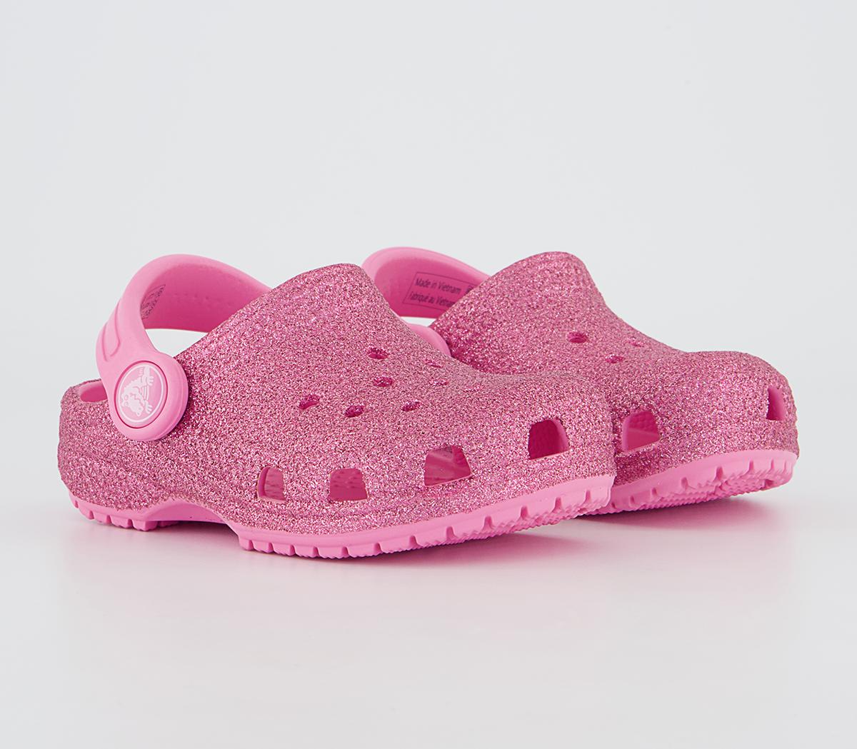 Crocs Classic Toddler Clogs Crocs Classic Toddler Clogs Glitter Pink Lemonade