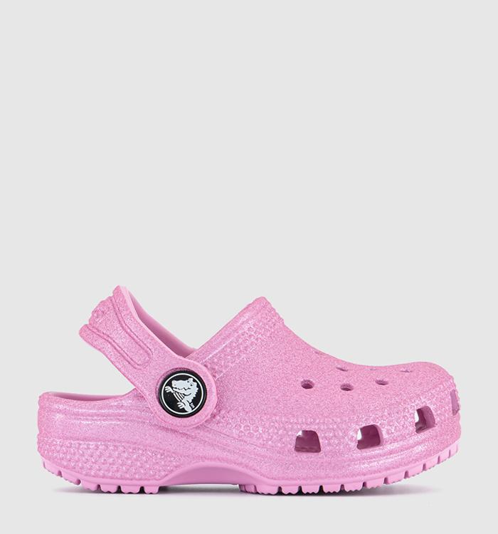 Crocs Classic Clogs Toddler Pink Tweed Glitter