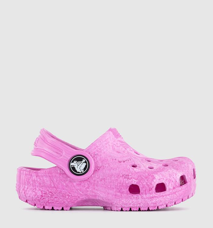 Crocs Classic Infant Clogs Pink Multi Watercolour