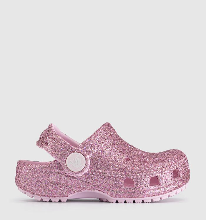 Crocs Classic Clogs Toddler Pink Milk Glitter