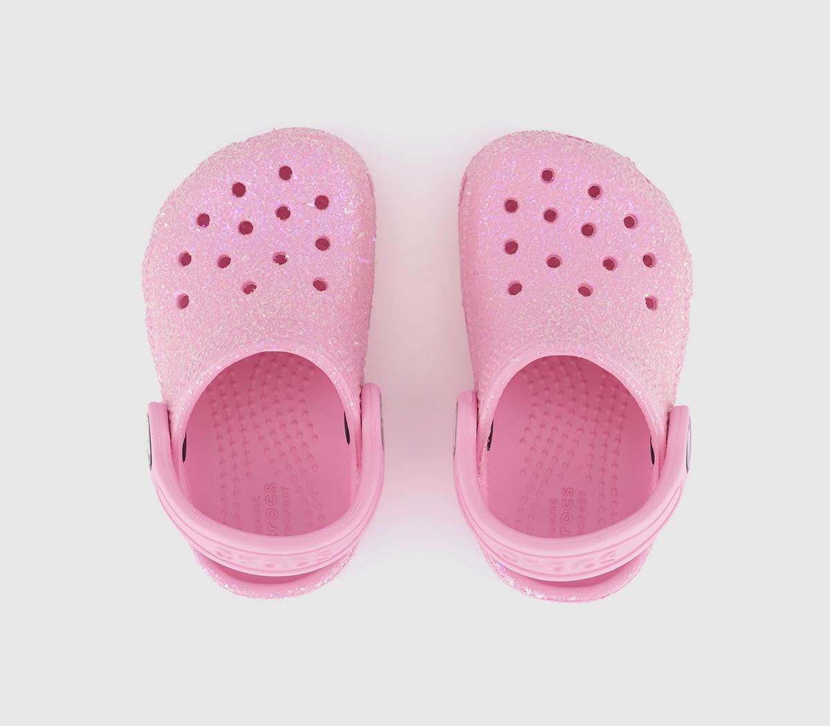 Crocs Classic Toddler Clogs Glitter Flamingo - Unisex