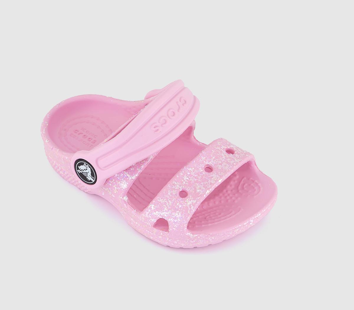 Crocs Classic Toddler Sandals Crocs Classic Toddler Sandals Glitter Flamingo