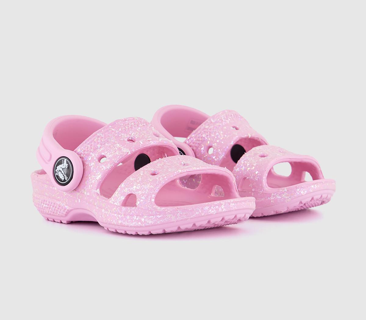 Crocs Classic Toddler Sandals Crocs Classic Toddler Sandals Glitter Flamingo