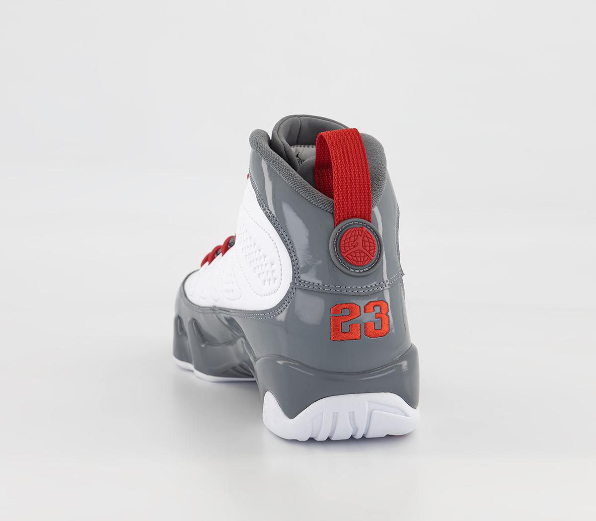 JordanJordan 9 TrainersWhite Fire Red Cool Grey
