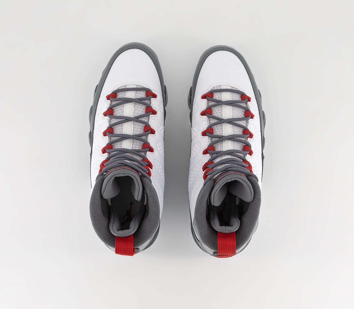 JordanJordan 9 TrainersWhite Fire Red Cool Grey