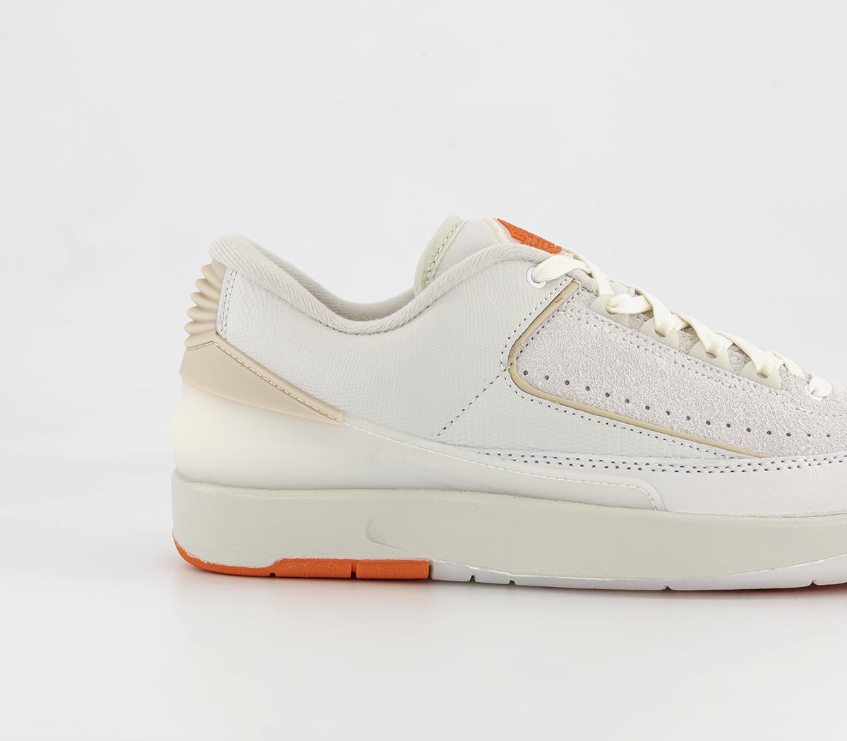 JordanJordan 2 Low TrainersWhite Sail Light Bone Bright Mandarin