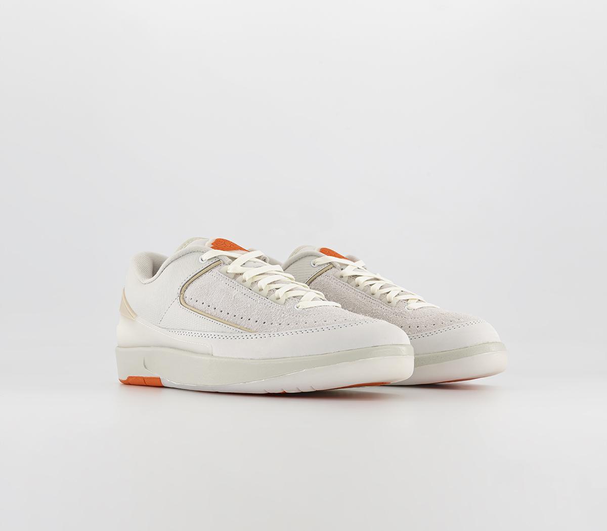 JordanJordan 2 Low TrainersWhite Sail Light Bone Bright Mandarin