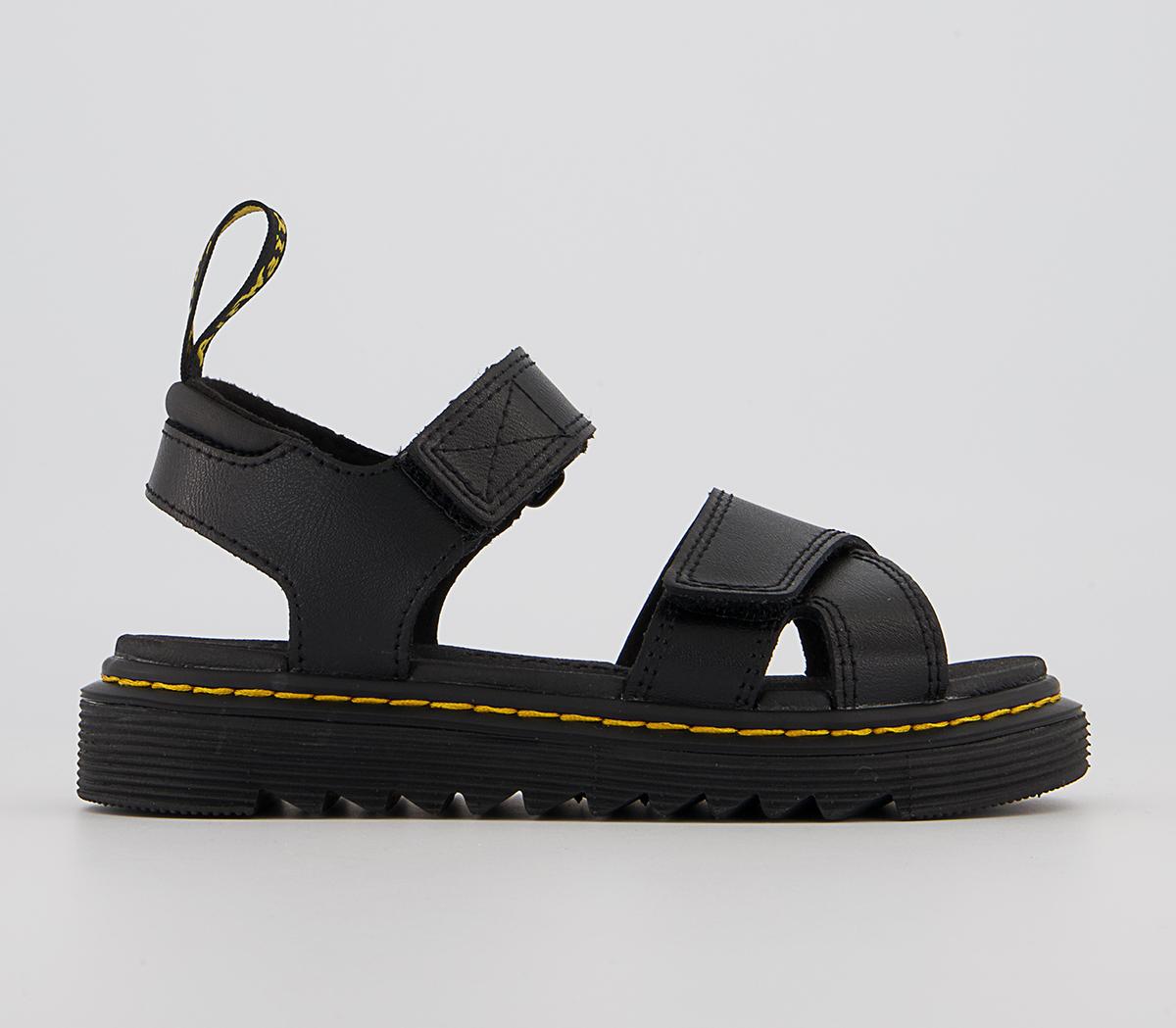 Dr. Martens Vossie Kids Sandals Black Youth Trainers Shoes