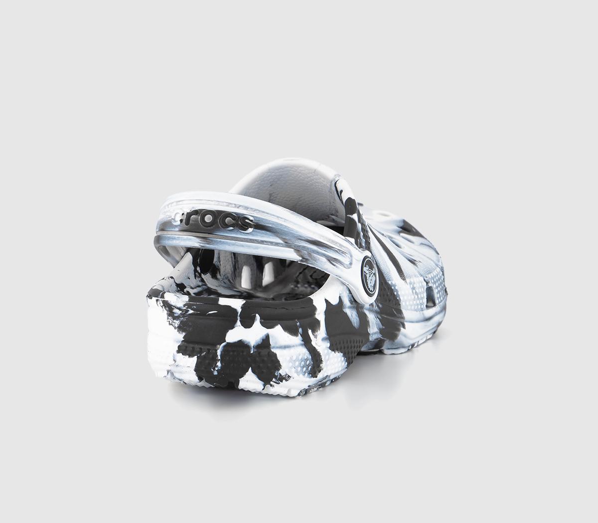CrocsClassic Kids ClogsMarbled Black White