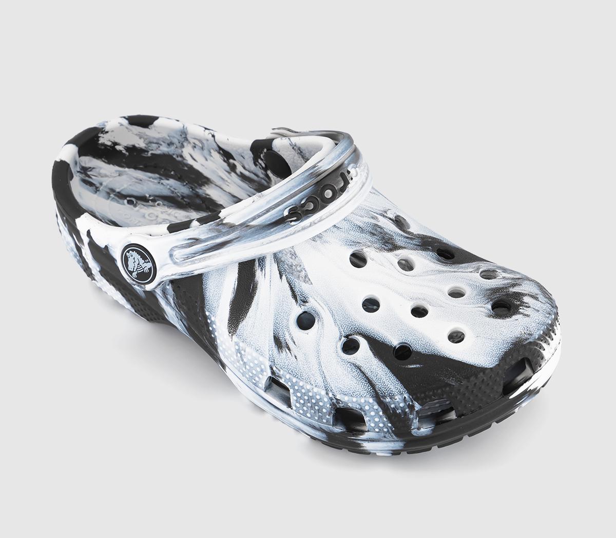 CrocsClassic Kids ClogsMarbled Black White