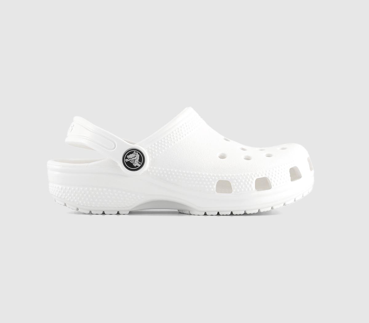 Classic Kids Clogs White Synthetic