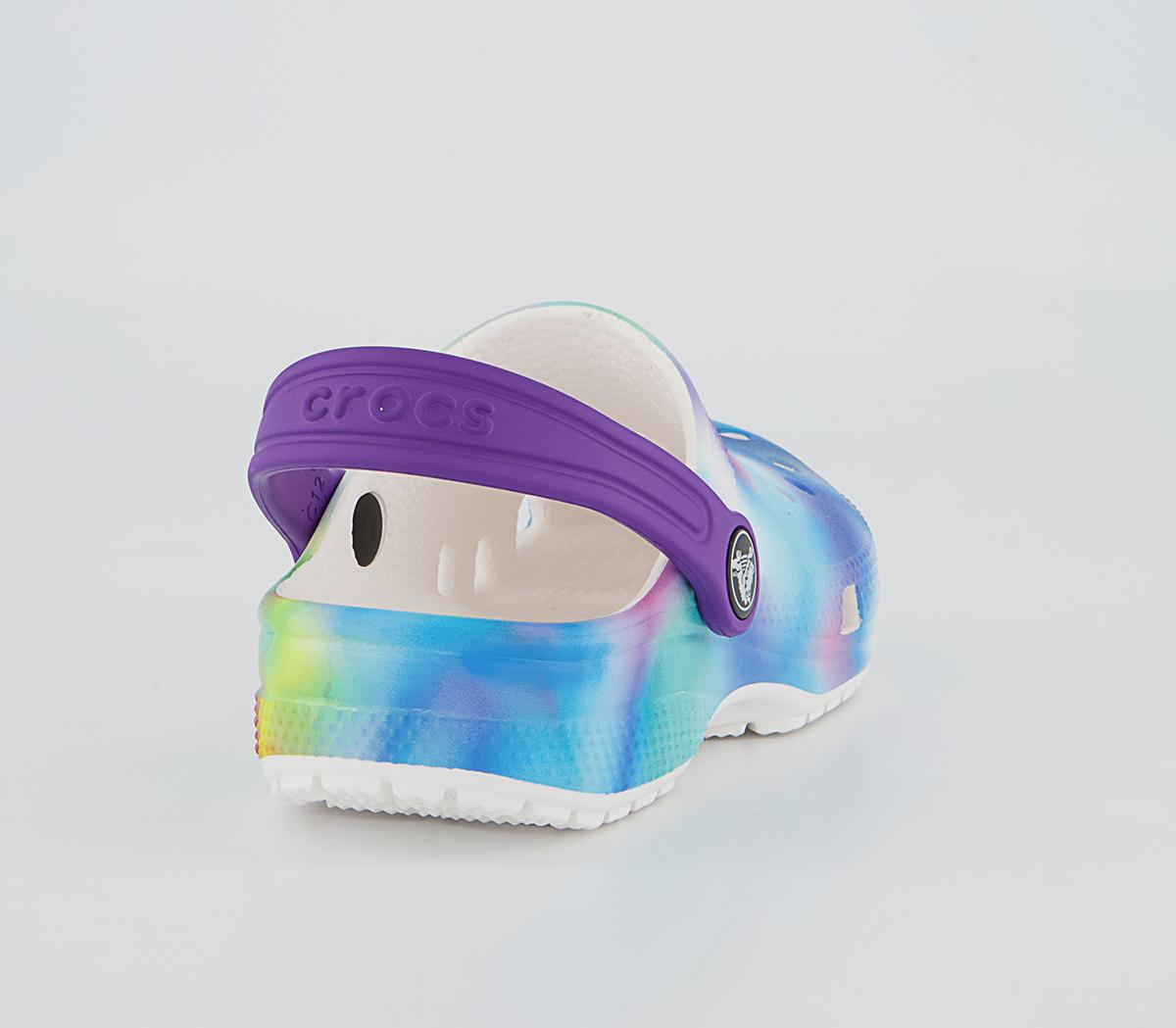 Crocs Classic Kids Clogs Crocs Classic Kids Clogs Solarized White Multi