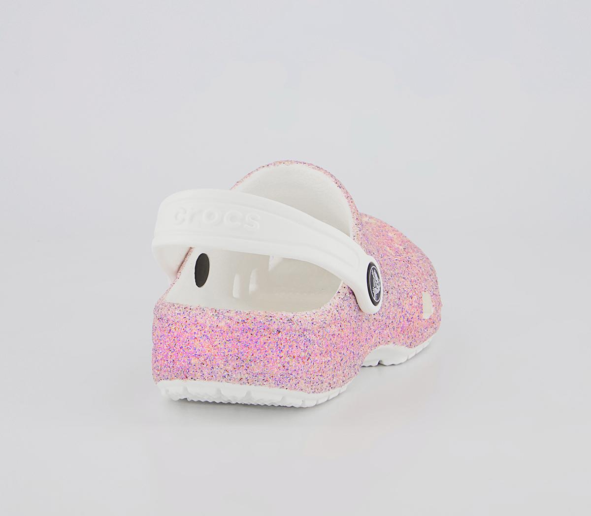 Crocs Classic Kids Clogs Crocs Classic Kids Clogs White Rainbow Glitter