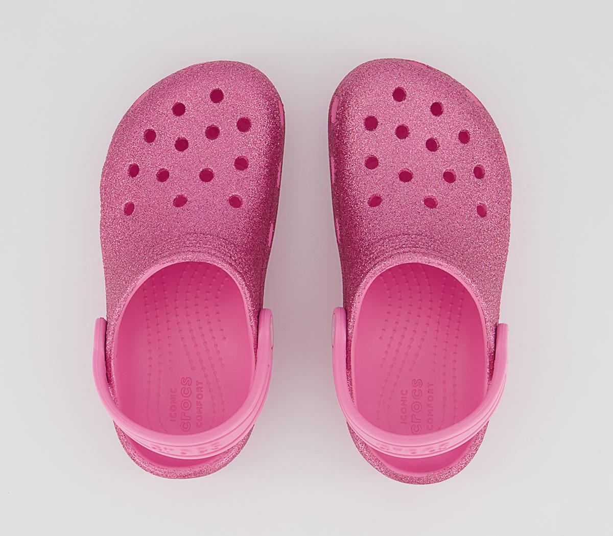 Crocs Classic Kids Clogs Crocs Classic Kids Clogs Glitter Pink Lemonade