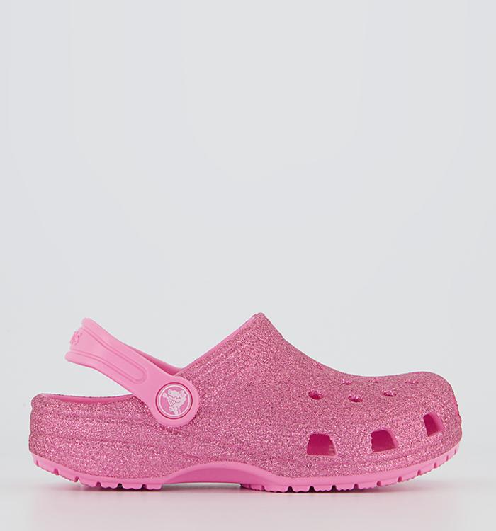 Crocs Classic Kids Clogs Glitter Pink Lemonade